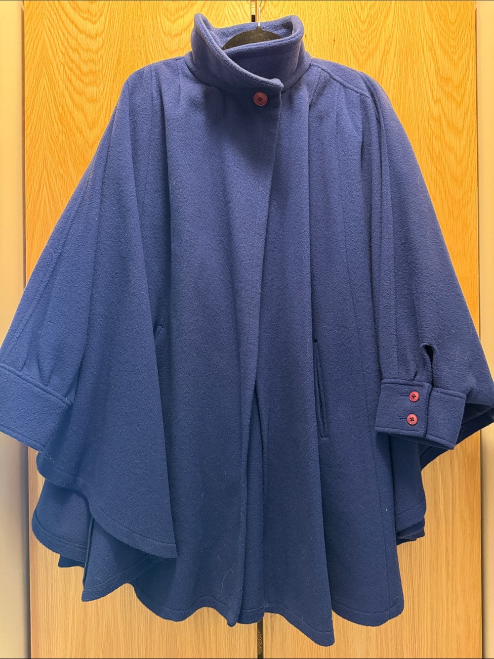 Beautiful Blue Vintage Dolman Cape Jacket